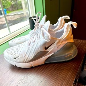 Nike all white Air Max 270s